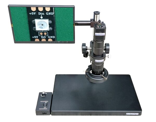 Microscopio OPTICO - DIGITAL 10 A / 100x / monitor LCD de 10" / Cámara HDMI / luz led con dimmer