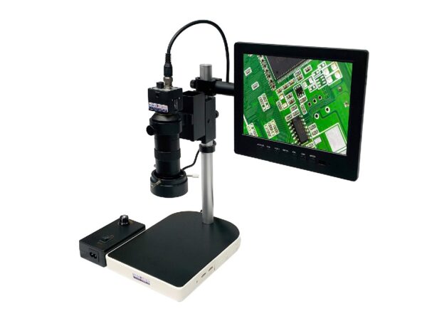 Microscopio óptico - digital 60X /10BB+ / cámara RCA / monitor LCD 8"/ luz Led con dimmer