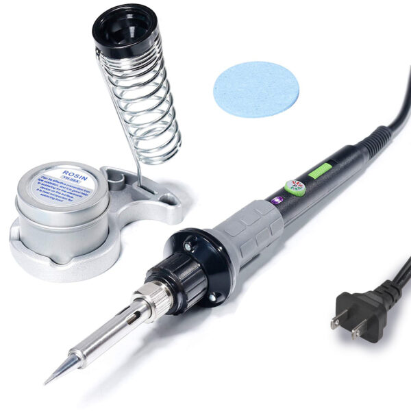 Cautín WEP 947-IV / Control de temperatura / luz Led / Switch On-Off / Base porta cautín con esponja limpiadora