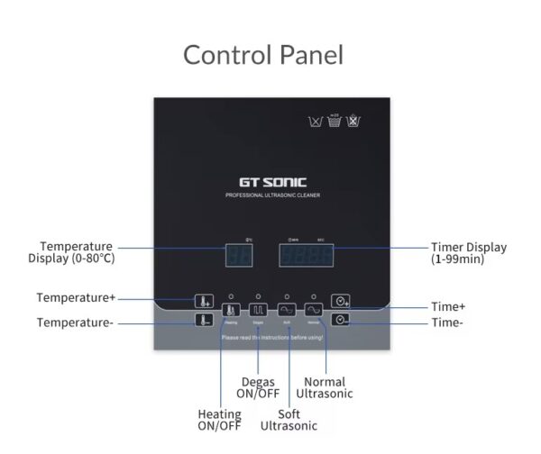 Lavadora ultrasónica 2 Litros GT SONIC- D2 - Imagen 4