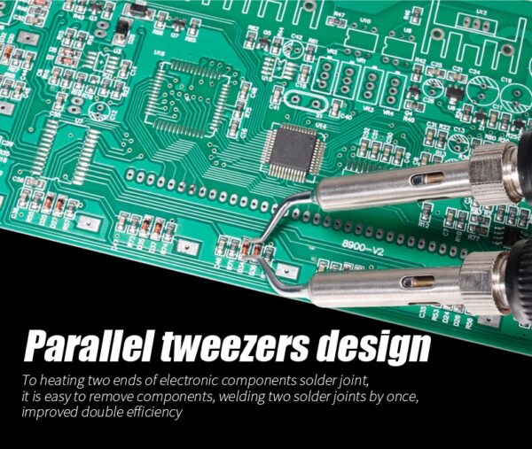 Estación de cautín (Pinza) / WEP 938D portable, con control de Temperatura - Imagen 3