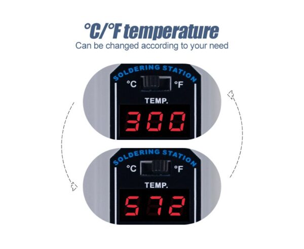 Estación de cautín (Pinza) / WEP 938D portable, con control de Temperatura - Imagen 5