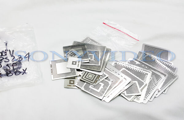 Kit de stencils full set 50pcs (XBOX,Sony, PS Series(2,3,4),WII,PSP) videoconsolas