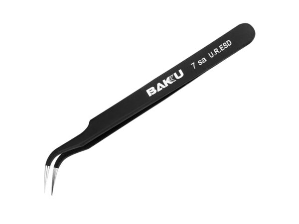 Pinza de precisión antiestática curva BAKU 7sa