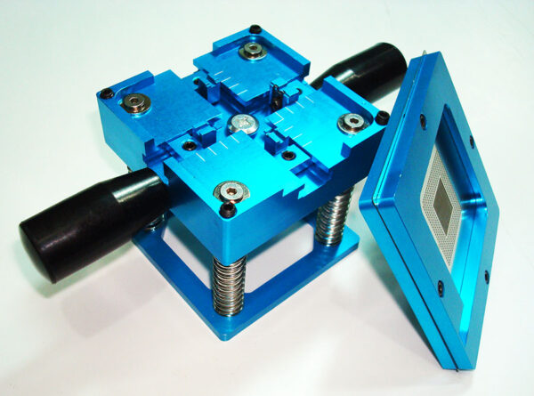 Prensa HD azul para reballing de componentes BGA