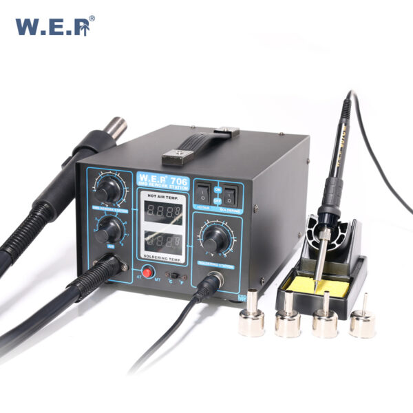 Estación De Soldadura 2 En 1 / Wep 706 D Turbo Power