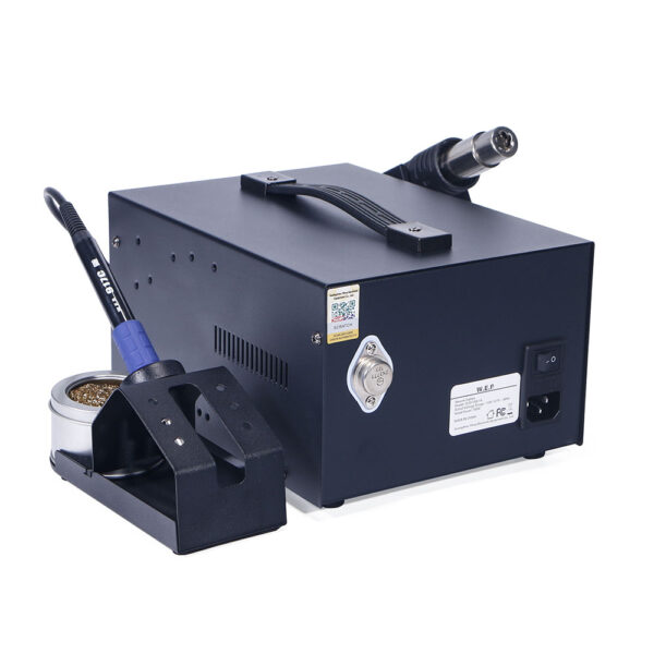 Estación de soldadura 3 en 1 WEP 853D-1A / aire caliente, cautín y fuente regulada 15V / 1A - Imagen 4