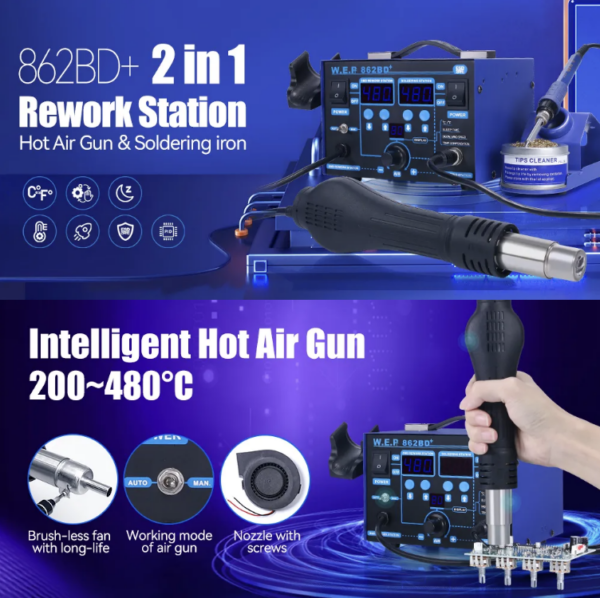 Estación digital de soldadura 2 en 1 / WEP 862 BD+ - Imagen 3