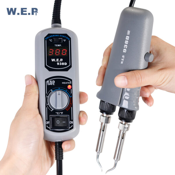 Estación de cautín (Pinza) / WEP 938D portable, con control de Temperatura