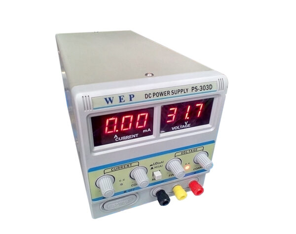 FUENTE REGULADA VARIABLE WEP 303 D / 0 - 30V / 3A