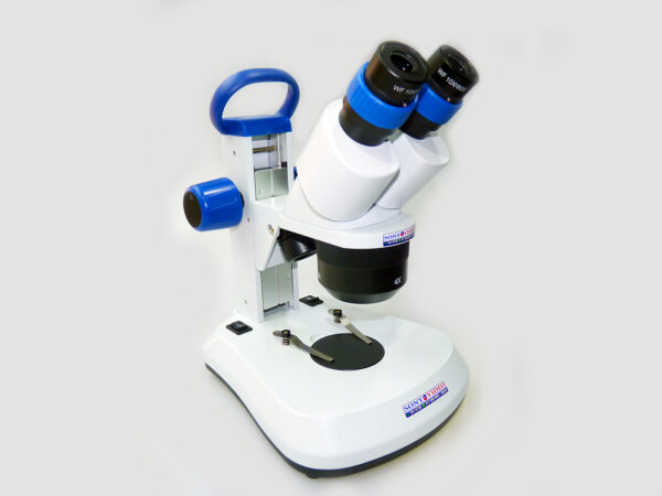 Microscopio óptico binocular 10x-20X-40X SVHST-93 luz Led (electrónica, filatelia, odontología, numismática,etc)