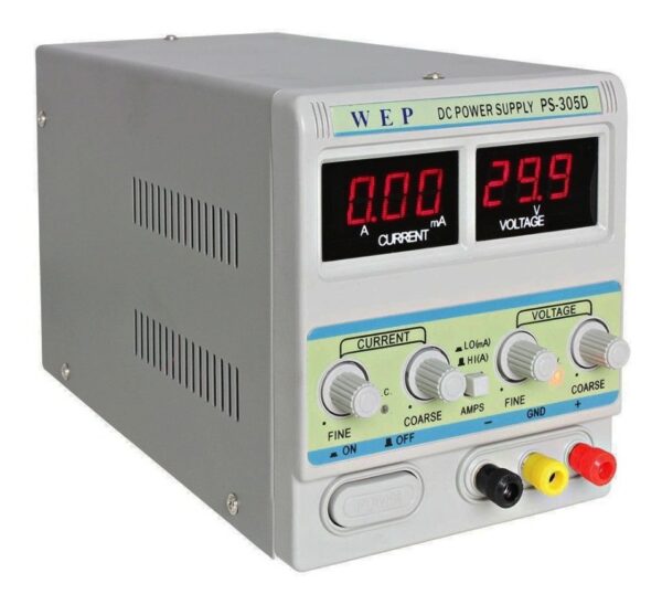 Fuente regulada variable WEP 305D / 0 ~ 30V - 5A