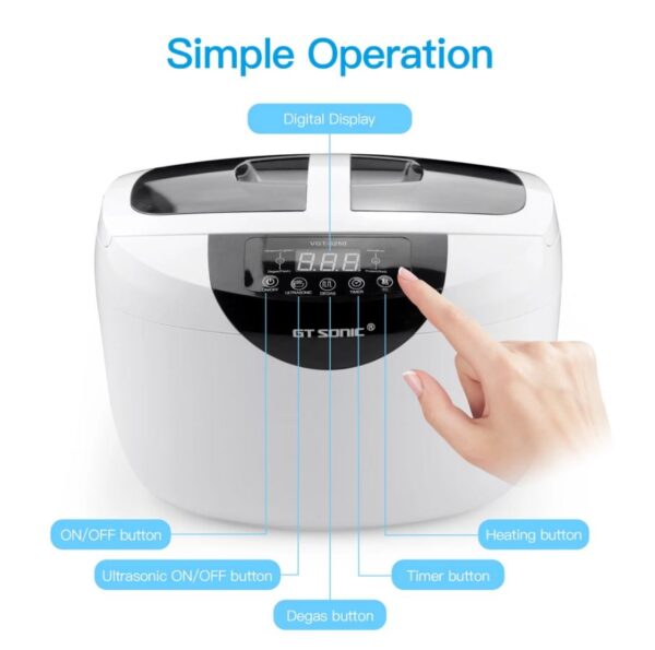 Lavadora ultrasónica VGT-6250 / 2.5 Litros - Imagen 3