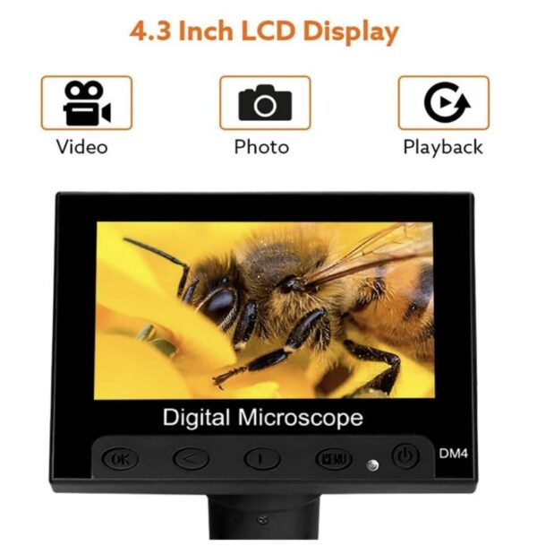 Microscopio con pantalla LCD 4.3/ Base aluminio - Imagen 3