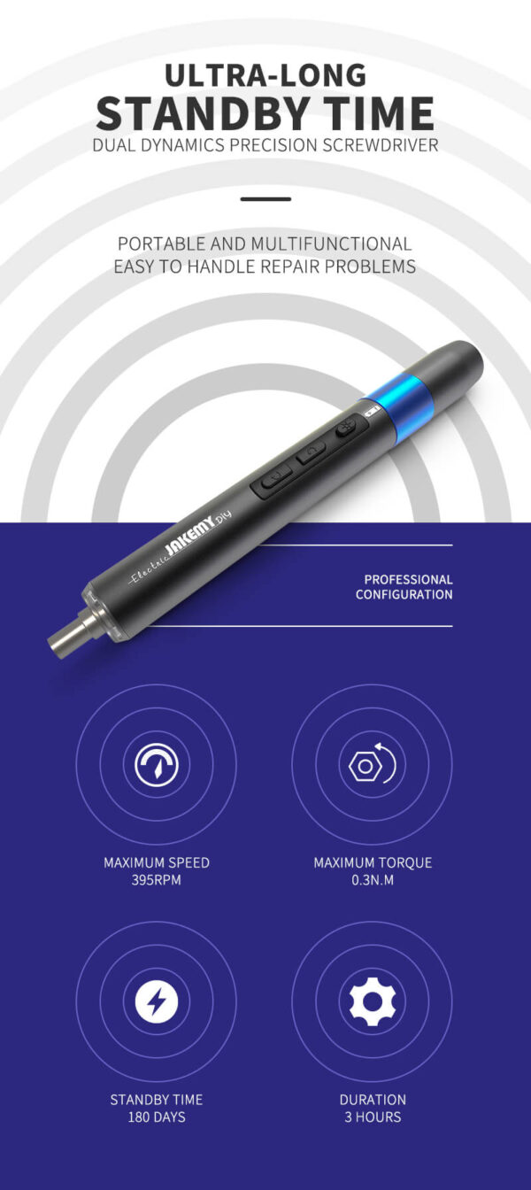 Mini destornillador eléctrico JAKEMY JM-Y03 Plus / 41 EN 1 - Imagen 5