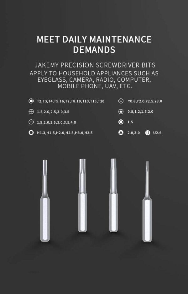 Mini destornillador eléctrico JAKEMY JM-Y03 Plus / 41 EN 1 - Imagen 8