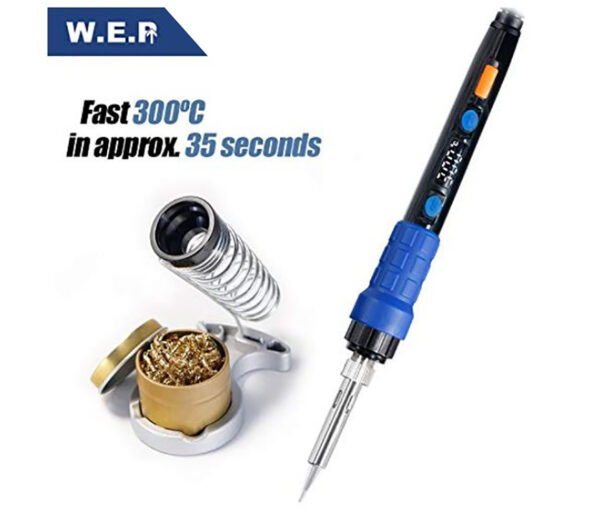 Cautín WEP 928-D 60 Watts / control de temperatura (90°C-480°C)/ Display LCD / Función "Sleep" / base y esponja - Imagen 2