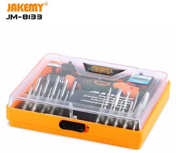Set Destornilladores para ensamble y desensamble JAKEMY / JM-8133 / Estuche