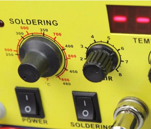 Estación de soldadura 4 en 1 / BK 909 S aire caliente, cautín, radio con mp3 y fuente regulada - Imagen 5