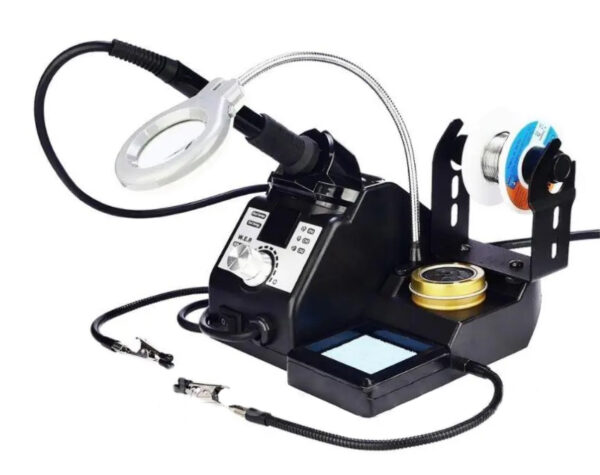 Estación de Cautín Wep 926 LED IV / 60 Watts / control de Temperatura, caimanes y lupa - Imagen 3