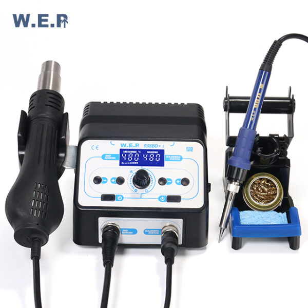 Estación De Soldadura Digital 2 En 1 / Wep 938BD+I / 760w - Imagen 3