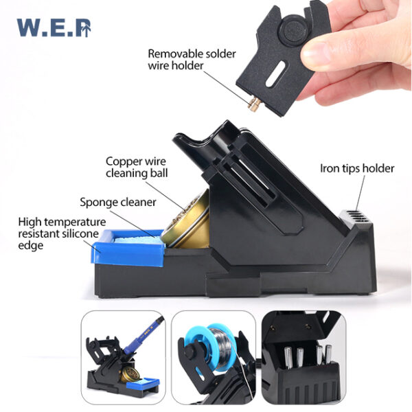 Estación De Soldadura Digital 2 En 1 / Wep 938BD+I / 760w - Imagen 4