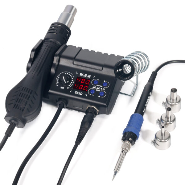 Estacion de calor y soldadura 2 En 1 Portatil / Wep 882D