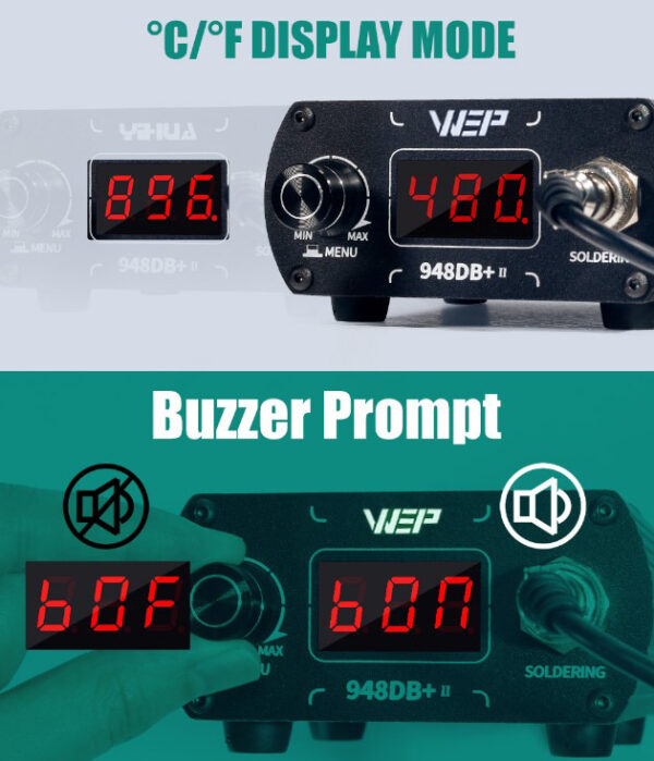 Estación Cautín Digital / cartucho T12 / Wep 948DB+II - Imagen 5