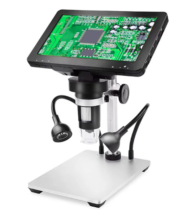Microscopio digital portátil con pantalla LCD 7"/ Base aluminio / doble luz / DM9A