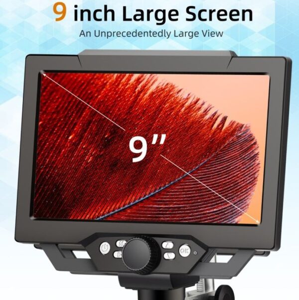 Microscopio digital portátil con pantalla LCD 9"/ Base aluminio / doble luz / G1600 - Imagen 7