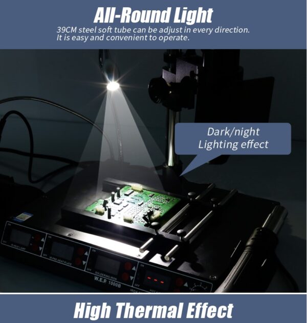 Estación de soldadura 4 en 1 WEP 1000 B / cañón IR, precalentador, boquilla de aire y cautín - Imagen 3