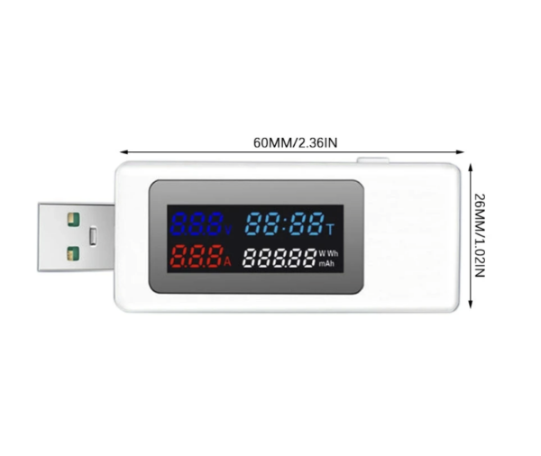USB TESTER / pantalla color - 6 en 1 / KWS-30V - Imagen 6