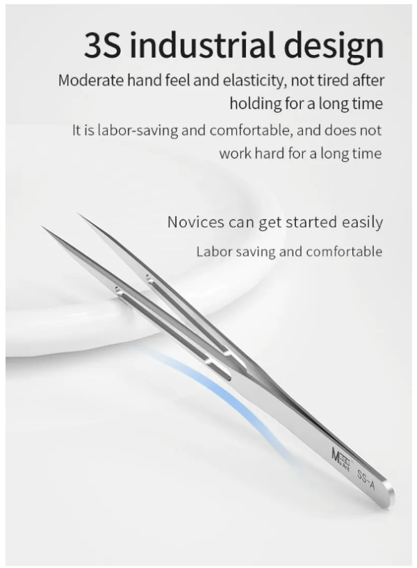 PINZA DE PRECISIÓN SS-A - Acero alta calidad