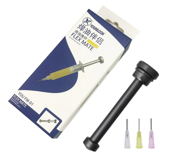 PISTON APLICADOR METALICO CON 3 AGUJAS para aplicación de flux, soldadura en pasta, mascara UV - Imagen 3