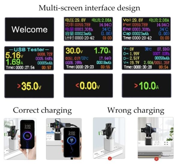 USB - USB C Multifuncional Power Tester - Imagen 7