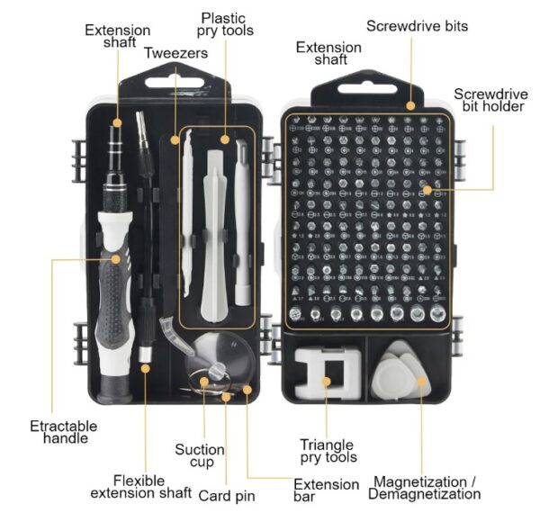 Set destornilladores y herramientas / 115 en 1 - Imagen 3