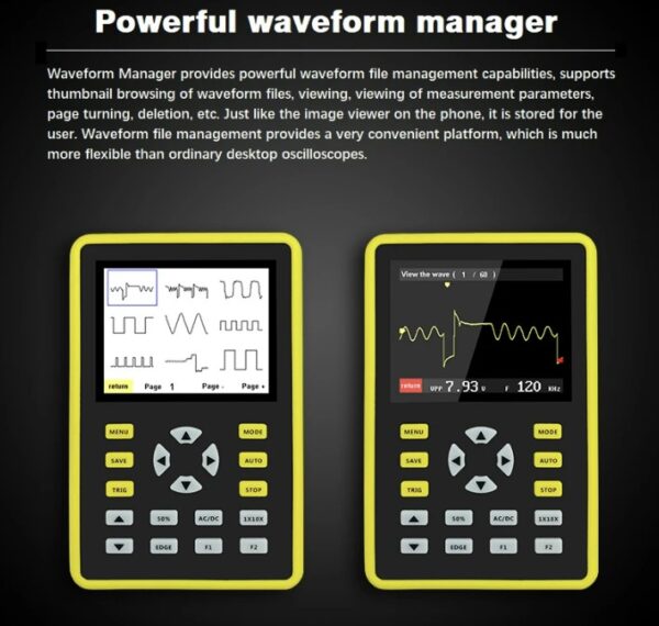 Osciloscopio digital portátil 100 Mhz / FNIRSI - Imagen 7