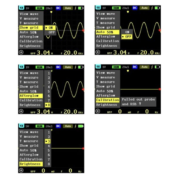 Osciloscopio digital portátil 100 Mhz / FNIRSI - Imagen 3