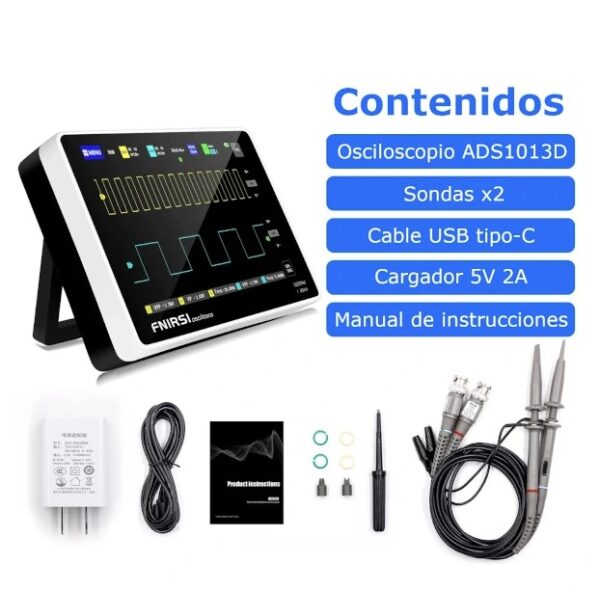 Osciloscopio digital 100 Mhz -2 CH / Fnirsi 1013 - Imagen 3