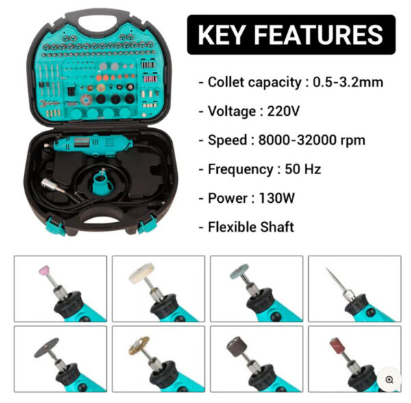 Motor tool multifuncional 252 en 1 / 130 Watts - Imagen 10