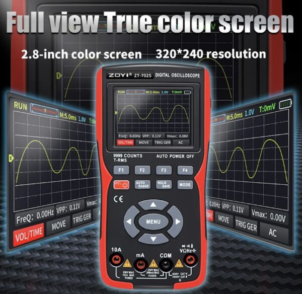 Osciloscopio/ multímetro Digital ZOYI 702S - Imagen 11
