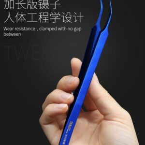 Pinza fina de precisión punta curva 155 mm / BT14