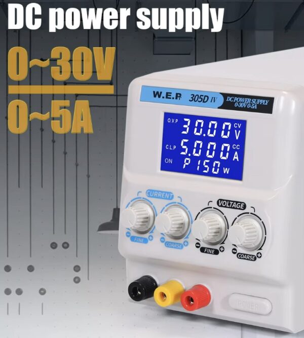 Fuente Regulada variable WEP 305 D-lV / 0-30 V - 5 A Digital - Imagen 2