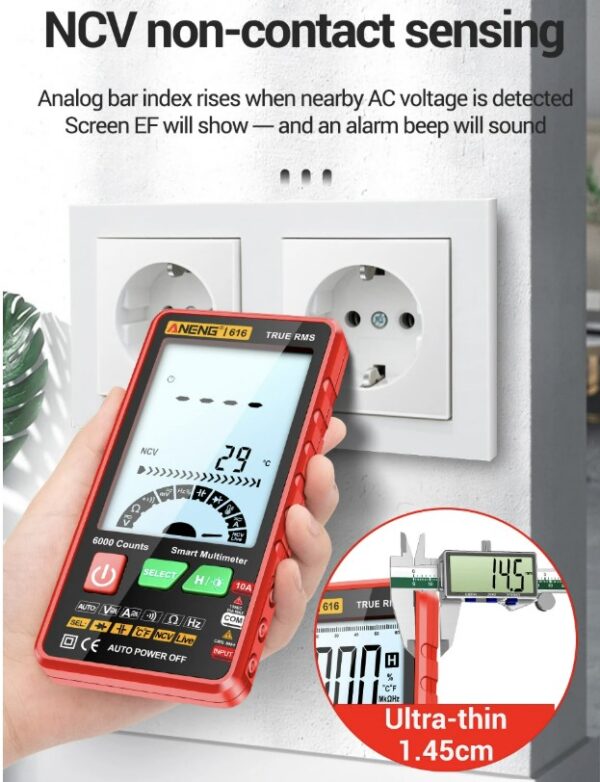 MULTIMETRO DIGITAL AUTORANGO / ANENG 616 - Imagen 3