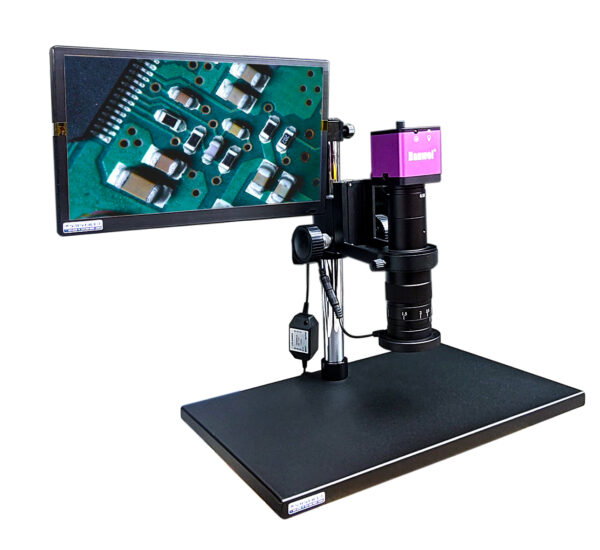 Microscopio OPTICO - DIGITAL 10A++/ zoom100x, cámara 16 mpx HDMI-USB / Monitor LCD de 12" / luz led con dimmer