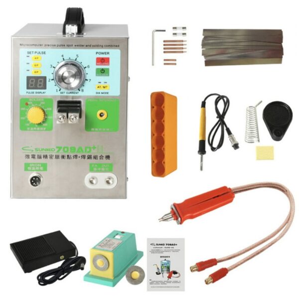 Equipo soldador de punto para ensamble de baterías SUNKKO 709AD+ - Imagen 9