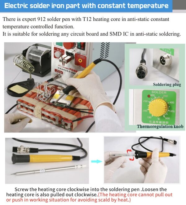 Equipo soldador de punto para ensamble de baterías SUNKKO 709AD+ - Imagen 13