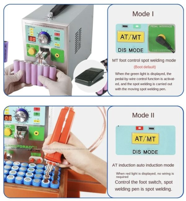 Equipo soldador de punto para ensamble de baterías SUNKKO 709AD+ - Imagen 3