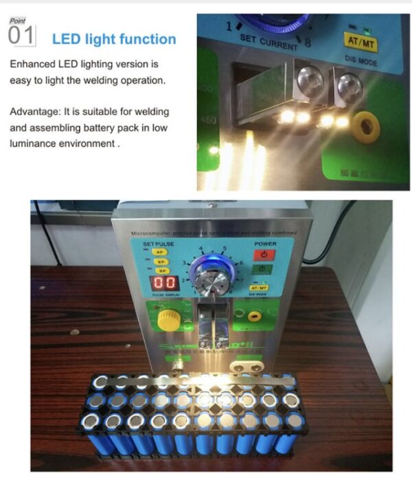 Equipo soldador de punto para ensamble de baterías SUNKKO 709AD+ - Imagen 18