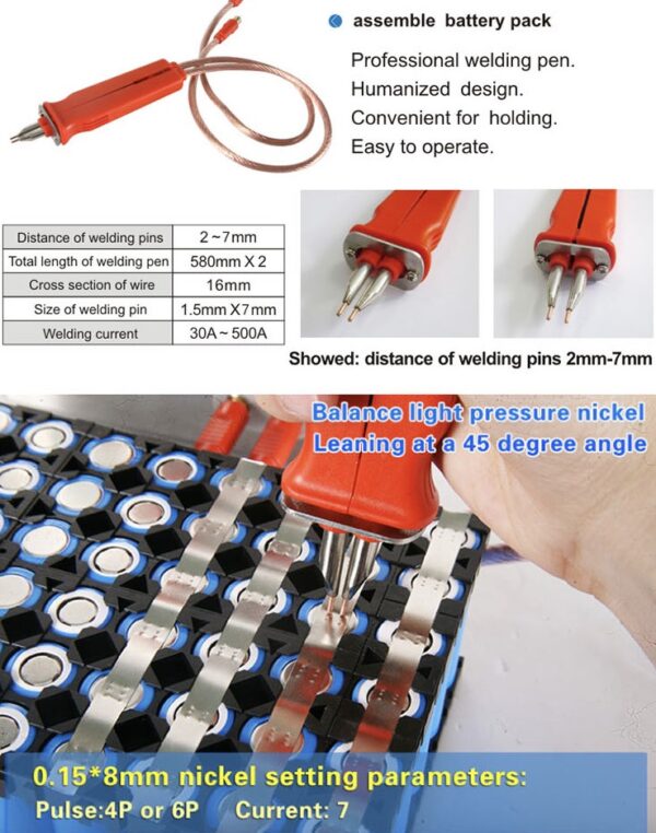 Equipo soldador de punto para ensamble de baterías SUNKKO 709AD+ - Imagen 20